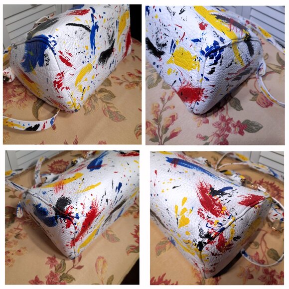 Dooney & Bourke Dipinta Inspired Hand Painted Vintage Speedy Style Bag - Picture 6 of 15